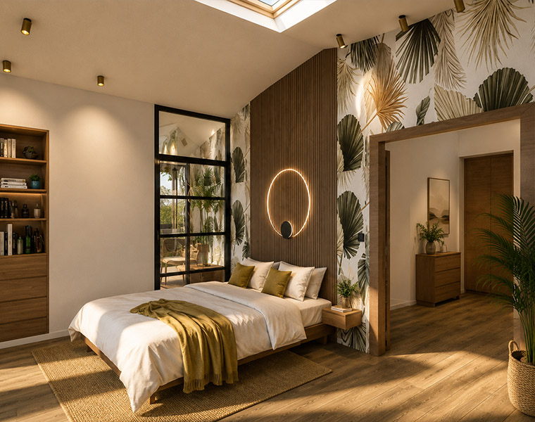 Rénovation intérieure d'une villa des années 70.