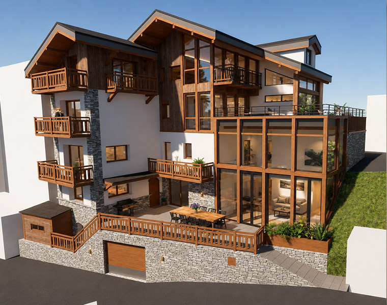  Rénovation et extension d'un chalet en Tarentaise.
